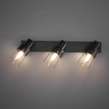 Настенный светильник со стеклянными плафонами 20081/3 черный — Multielectrika