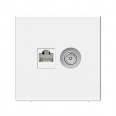 Розетка TV+RJ-45 Systeme Electric ArtGallery кат. 5Е, белый &mdash; Multielectrika