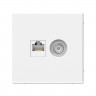 Розетка TV+RJ-45 Systeme Electric ArtGallery кат. 5Е, белый