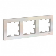 Рамка Schneider Electric Atlas Design на 3 поста, жемчуг &mdash; Multielectrika