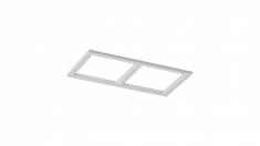 Рамка двойная для серии COMBO 3, квадратная, белая, COMBO-3S2-WH &mdash; Multielectrika