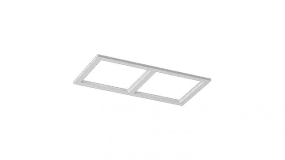 Рамка двойная для серии COMBO 3, квадратная, белая, COMBO-3S2-WH фото 1 — Multielectrika