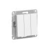 Выключатель трехклавишный Systeme Electric AtlasDesign 10А, лотос фото 2 — Multielectrika