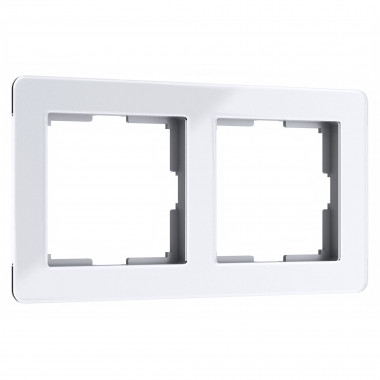 Рамка из акрила на 2 поста Acrylic белый W0022701 — Multielectrika
