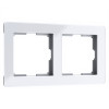 Рамка из акрила на 2 поста Acrylic белый W0022701 фото 1 &mdash; Multielectrika