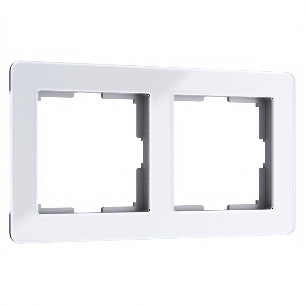Рамка из акрила на 2 поста Acrylic белый W0022701 фото 1 &mdash; Multielectrika