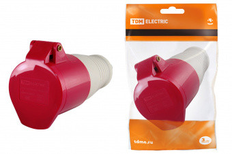 Розетка 224 переносная 3Р+РЕ 32А 380В IP44 TDM фото 1 — Multielectrika