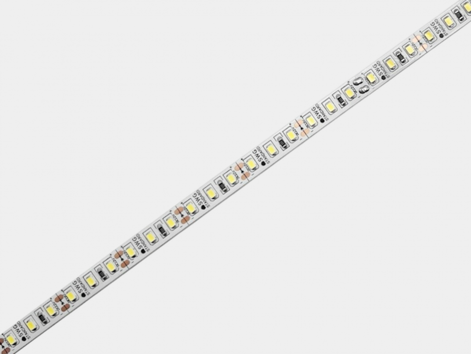 Лента светодиодная 12 Вт/м SMD2835 (120 диодов на метр) открытая (IP20) Нейтральный белый 12В фото 1 — Multielectrika