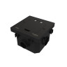 Лючок на 2 модуля Systeme Electric MultiDesk, цвет Черный матовый, IP44 с монтажной коробкой для бетонных полов, тип MDK20