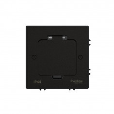 Лючок на 2 модуля Systeme Electric MultiDesk, цвет Черный матовый, IP44 с монтажной коробкой для бетонных полов, тип MDK20 &mdash; Multielectrika