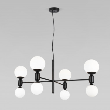 Умная подвесная люстра с плафонами 30182/8 черный — Multielectrika