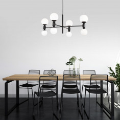 Умная подвесная люстра с плафонами 30182/8 черный &mdash; Multielectrika