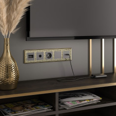 Рамка на 5 постов (золото/черный) WL77-Frame-05 &mdash; Multielectrika