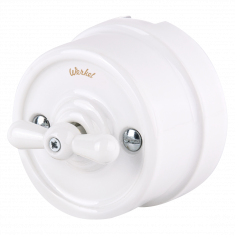 Выключатель на 4 положения двухклавишный (белый) Ретро WL18-01-05 &mdash; Multielectrika