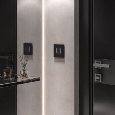 Умный сенсорный выключатель двухклавишный (черный) W4523008 — Multielectrika