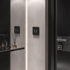 Умный сенсорный выключатель двухклавишный (черный) W4523008 &mdash; Multielectrika