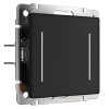 Умный сенсорный выключатель двухклавишный (черный) W4523008 фото 1 &mdash; Multielectrika