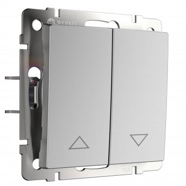 Выключатель жалюзи серебряный W1124506 &mdash; Multielectrika