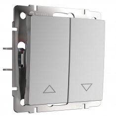 Выключатель жалюзи серебряный W1124506 &mdash; Multielectrika