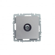 Розетка TV проходная IEK Brite РТВ10-0-БрА алюминий &mdash; Multielectrika