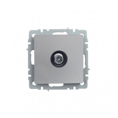 Розетка TV проходная IEK Brite РТВ10-0-БрА алюминий — Multielectrika