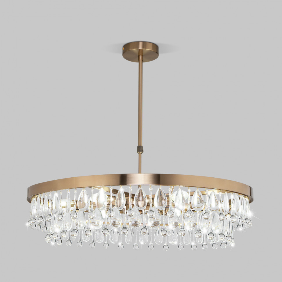 Умная потолочная люстра с хрусталем 60165/6 латунь фото 1 &mdash; Multielectrika