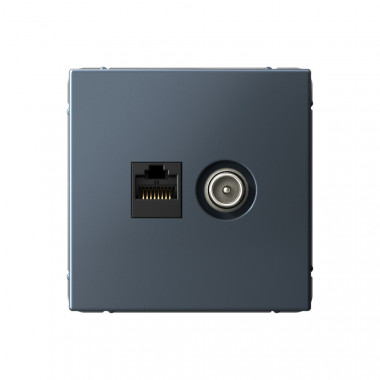 Розетка TV+RJ-45 Systeme Electric ArtGallery кат. 5Е, грифель — Multielectrika
