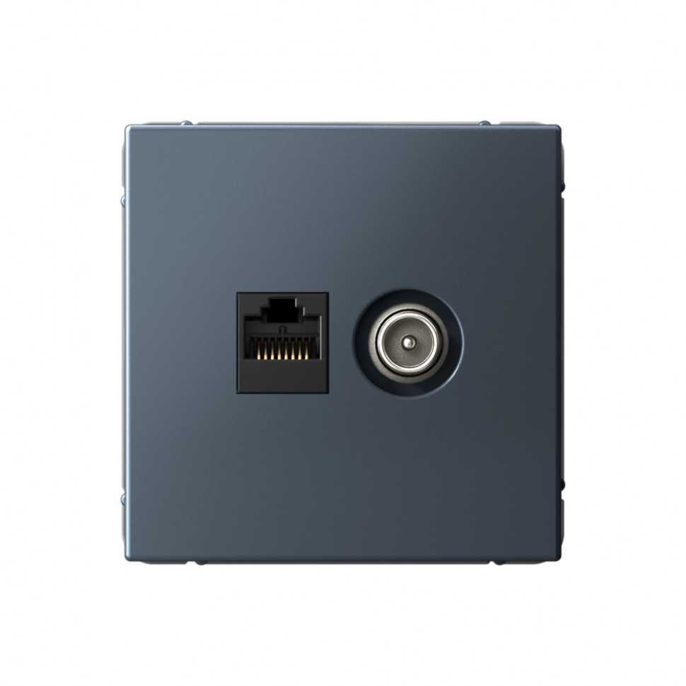 Розетка TV+RJ-45 Systeme Electric ArtGallery кат. 5Е, грифель фото 1 — Multielectrika