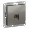 Розетка RJ-11 Schneider Electric Atlas Design сталь