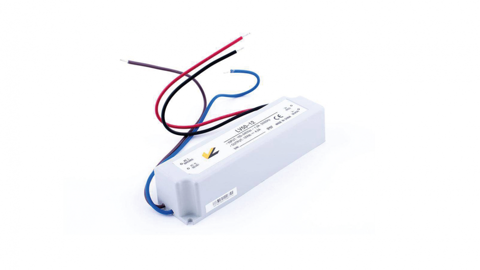 Блок Питания для ленты IP 67 пластик 50 W, 12V, LV-50-12 фото 1 — Multielectrika