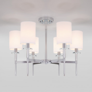 Классическая люстра с абажурами 60132/6 хром — Multielectrika