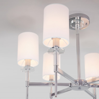 Классическая люстра с абажурами 60132/6 хром — Multielectrika