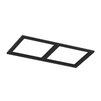 Рамка двойная для серии COMBO 3, квадратная, черная, COMBO-3S2-BL &mdash; Multielectrika