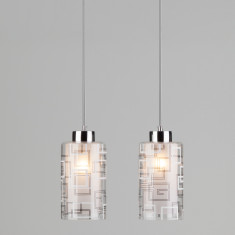 Подвесной светильник со стеклянными плафонами 50002/2 хром &mdash; Multielectrika