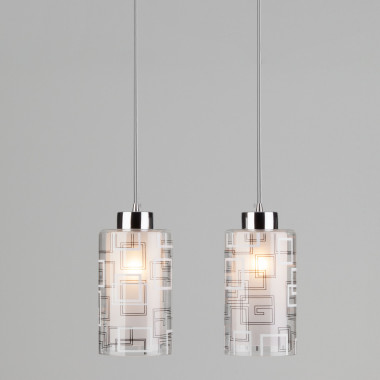 Подвесной светильник со стеклянными плафонами 50002/2 хром — Multielectrika