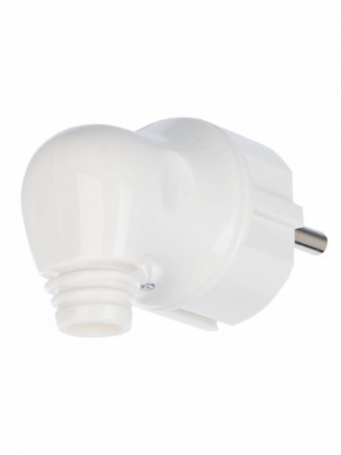 Вилка разборная IEK ВПу11-01-Ст угловая с з/к 16А белая — Multielectrika