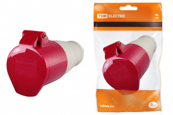 Розетка 215 переносная 3Р+РЕ+N 16А 380В IP44 TDM фото 1 — Multielectrika