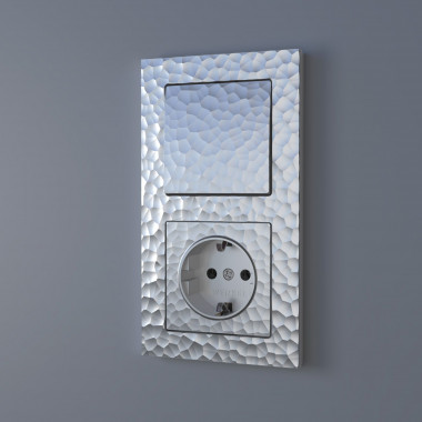 Розетка с заземлением (Hammaer серебряный) W1271006 — Multielectrika