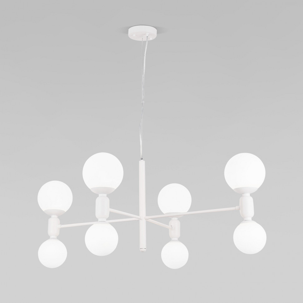 Умная подвесная люстра с плафонами 30182/8 белый фото 1 — Multielectrika