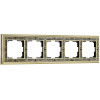 Рамка на 5 постов (золото/черный) WL77-Frame-05 фото 1 — Multielectrika