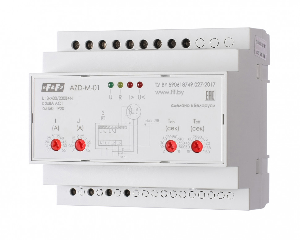 Реле защиты электродвигателей многофункциональный AZD-M-01 фото 1 — Multielectrika