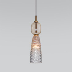 Подвесной светильник со стеклянным плафоном 50211/1 янтарный &mdash; Multielectrika