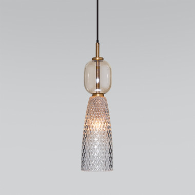 Подвесной светильник со стеклянным плафоном 50211/1 янтарный — Multielectrika