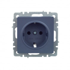 Розетка с заземлением без защитных шторок 16А IEK Brite РС11-1-0-БрМ маренго &mdash; Multielectrika