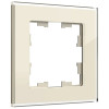 Рамка на 1 пост IEK Brite РУ-1-2-БрВа стекло ванильный фото 1 — Multielectrika