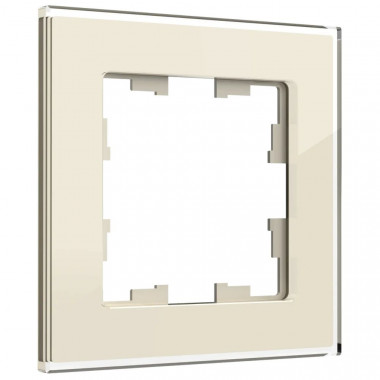Рамка на 1 пост IEK Brite РУ-1-2-БрВа стекло ванильный — Multielectrika