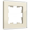 Рамка на 1 пост IEK Brite РУ-1-2-БрВа стекло ванильный