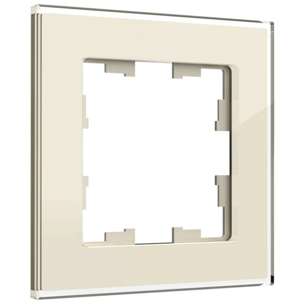 Рамка на 1 пост IEK Brite РУ-1-2-БрВа стекло ванильный фото 1 — Multielectrika