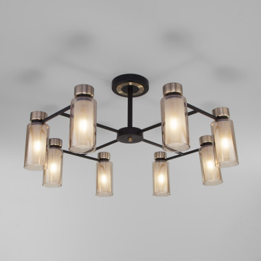 Потолочная люстра со стеклянными плафонами 70115/8 черный — Multielectrika