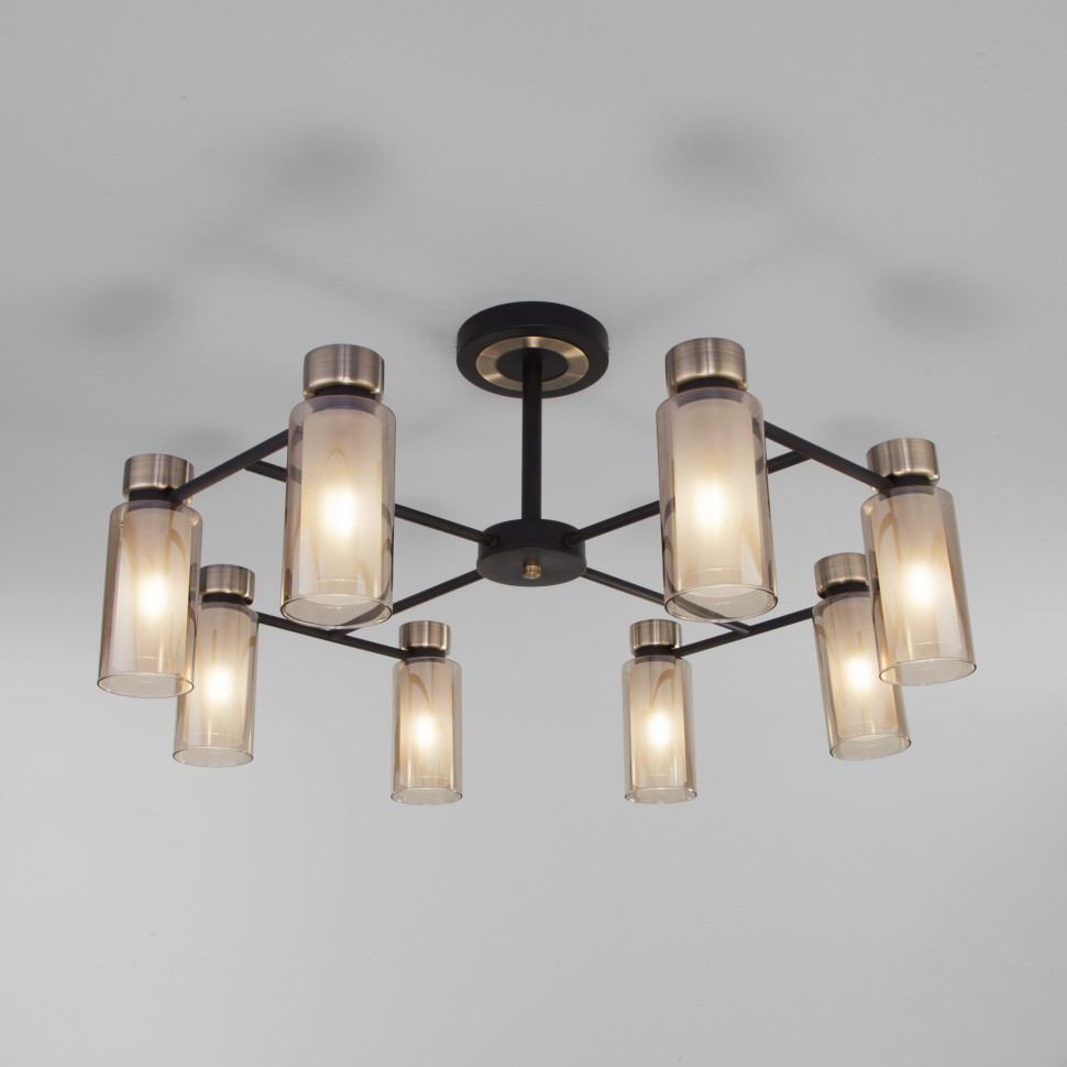 Потолочная люстра со стеклянными плафонами 70115/8 черный фото 1 — Multielectrika